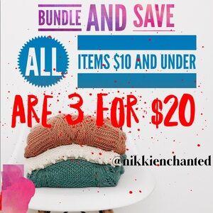 ‼️SALE‼️ ALL $10 ITEMS ARE 3 for $36